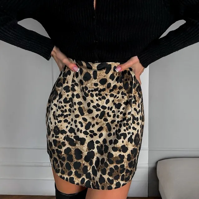 Leopard Print Hip Skirt Fashion High Waist Skirt Women's Clothing Leopard Print - Shop at LoveMi