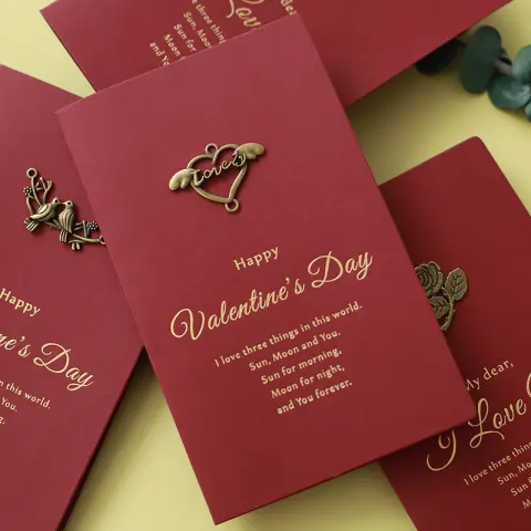 Special Paper Gilding Vintage Metal DIY Thank-you Card