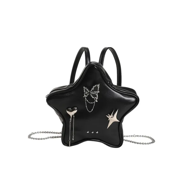 Women's Shoulder Messenger Bag Mini Backpack Black - Shop at LoveMi
