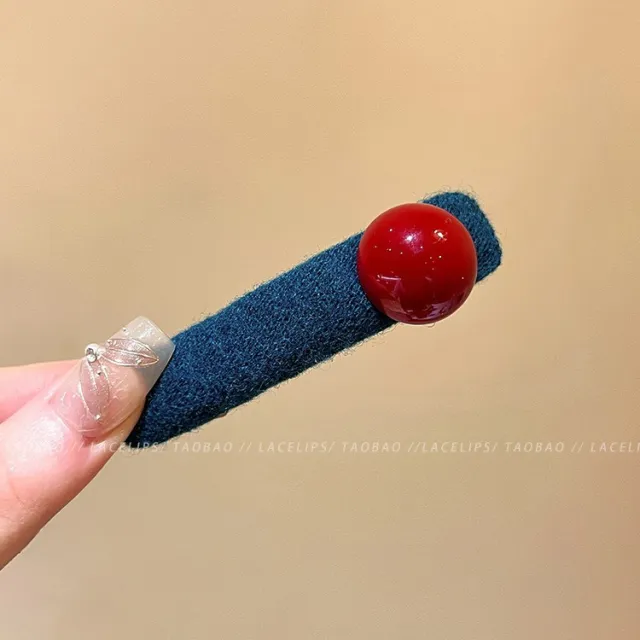 Blue Red Beads Barrettes Women Blue Barrettes Single - Shop at LoveMi