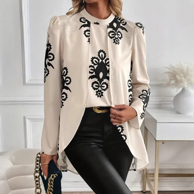 Women's Long sleeved Shirt New Elegant Top Apricot - Shop at LoveMi