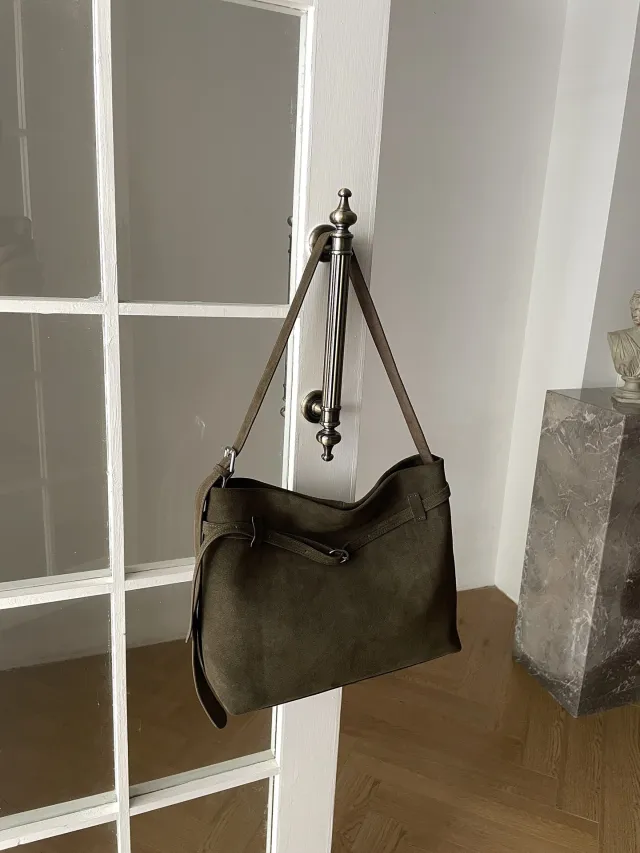 Retro Matte Large Capacity Tote Shoulder Bag Green - Shop at LoveMi
