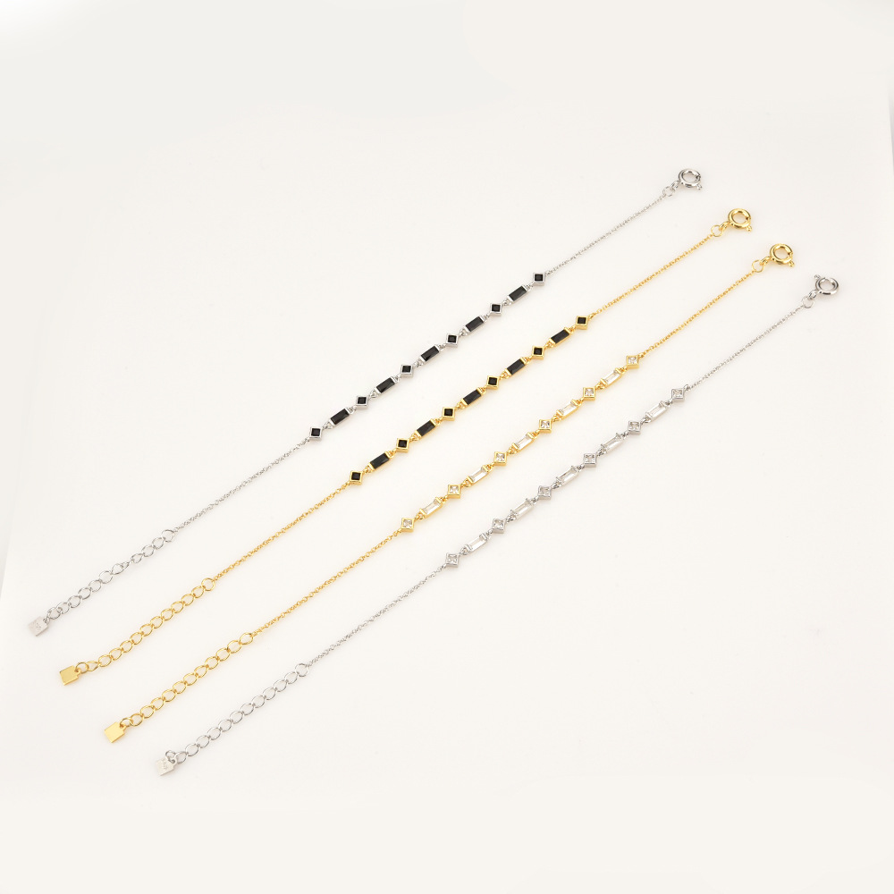 Rectangular Stone Stitching Simple Bracelet