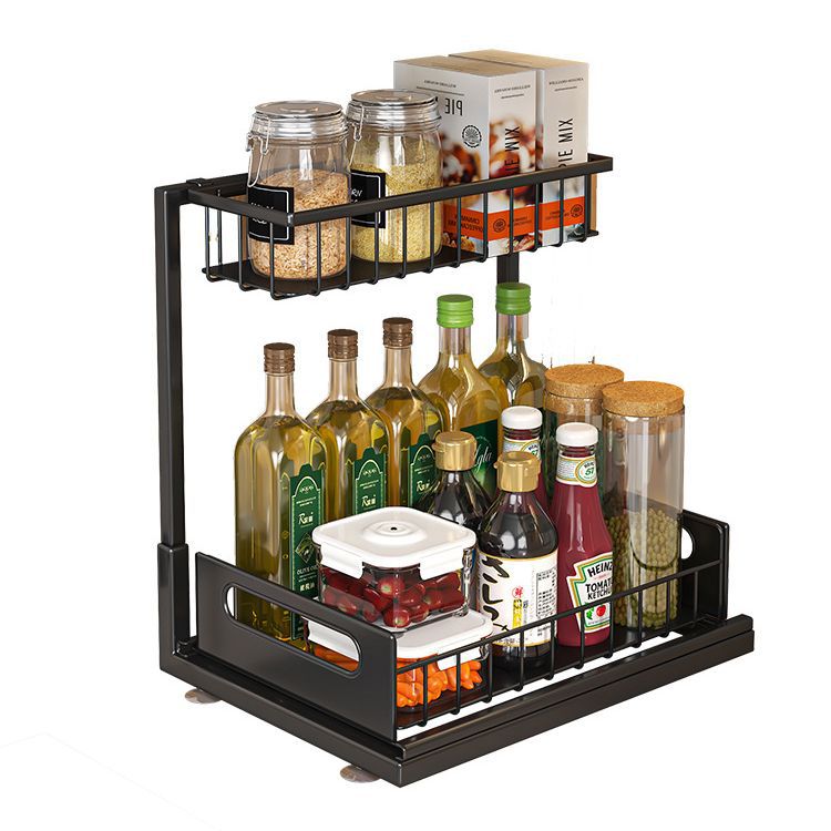 Under-the-sink Pull-out Shelf For The Kitchen Countertop Cornerstorage Rack For Spices And Condiments