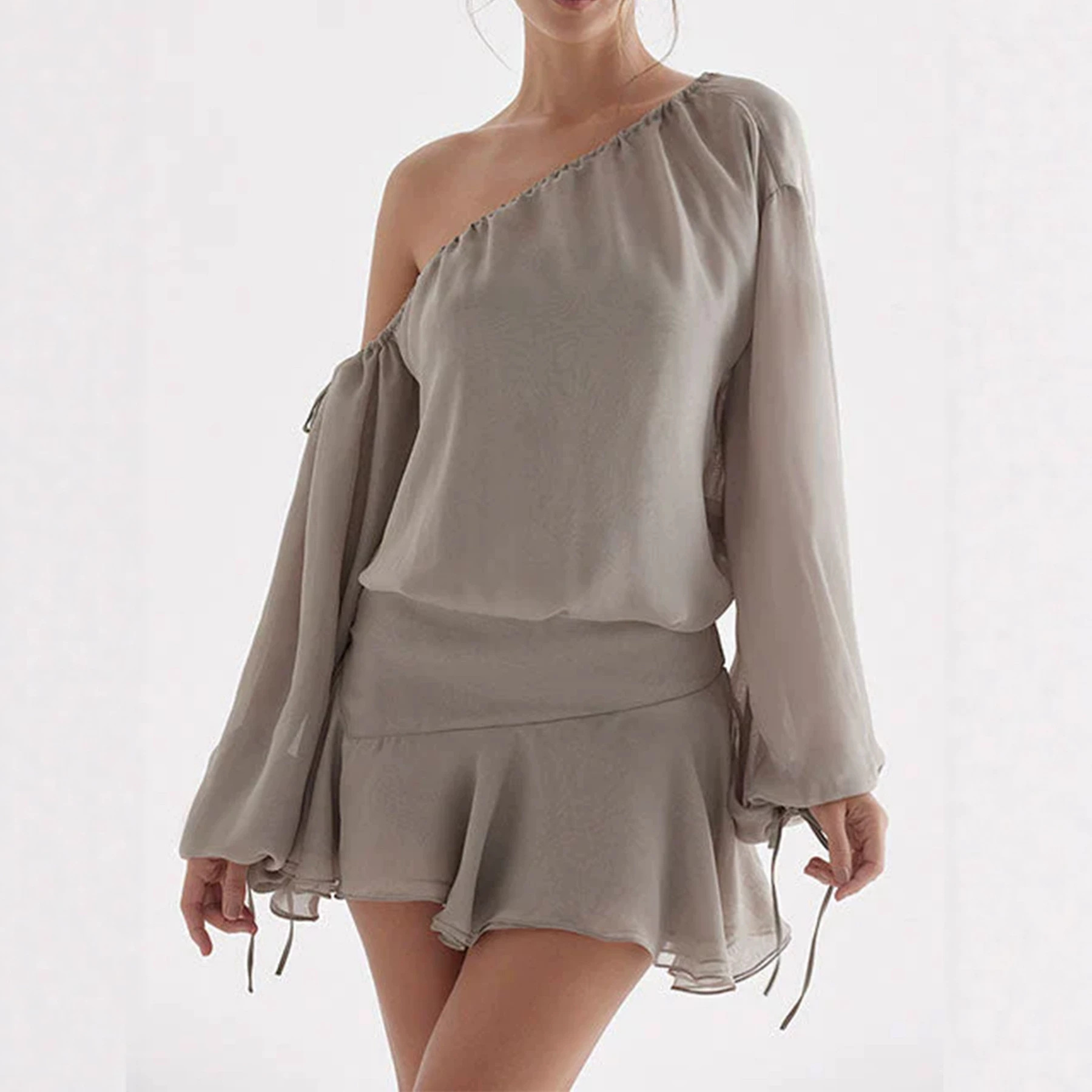 Chiffon Off-shoulder Dress For Women
