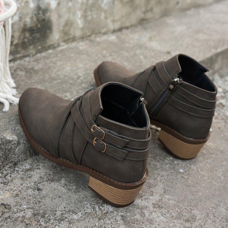 Women’s Retro High-Heel Ankle Boots 