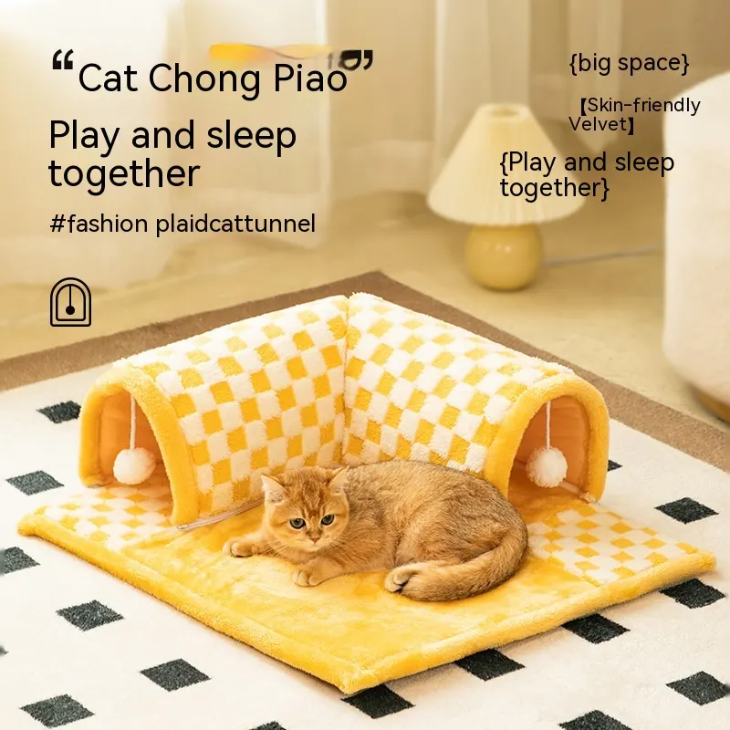 Duokete Cathouse Doghouse Autumn and Winter Warm Tunnel