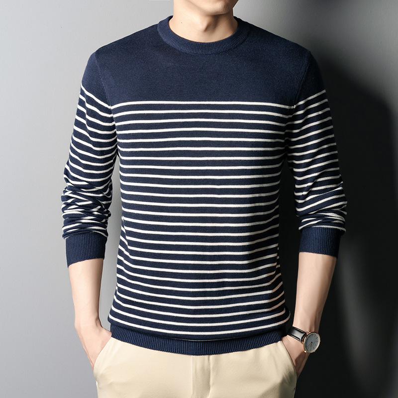 Autumn And Winter High-end Wool-containing Men's Knitted Shirt