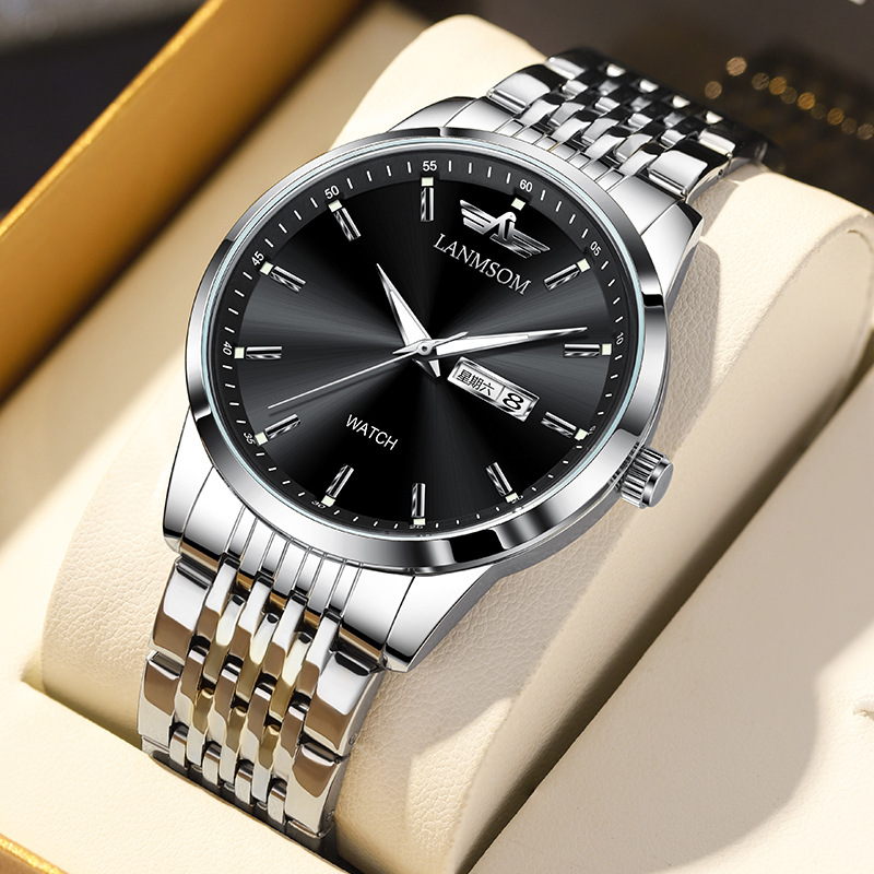 Slim Business Watch Dual-date Display Waterproof Luminous And Fully Automatic 2
