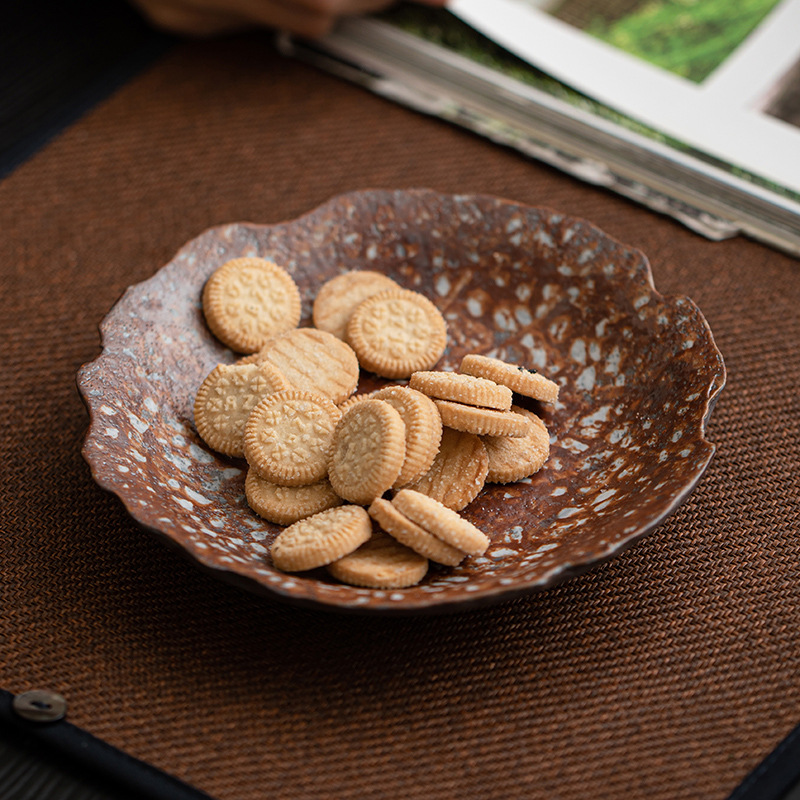 Old Rock Clay Lace Pot Tray Stoneware Dry Pour