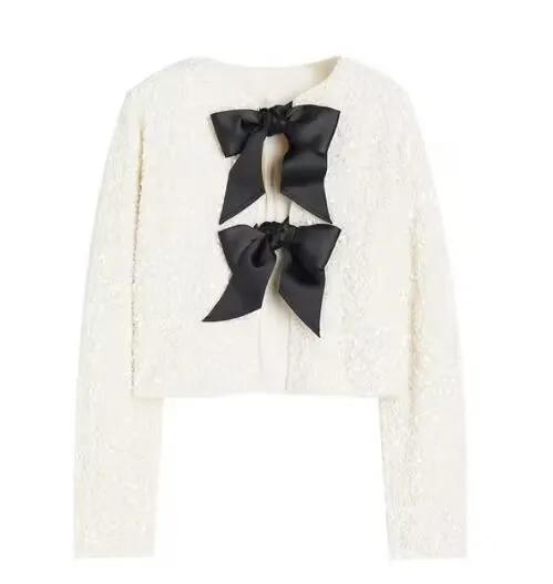 Women's Round Neck Long Sleeve Loose Plus Size Short Top Milky White - Shop at LoveMi