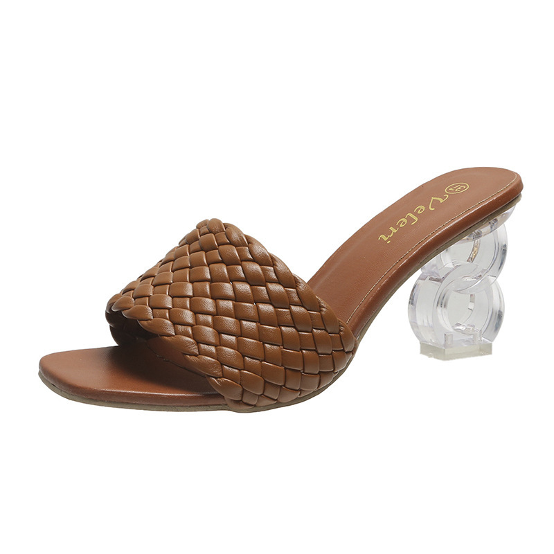 Woven-Strap High-Heel Slippers, picture 6 of 6