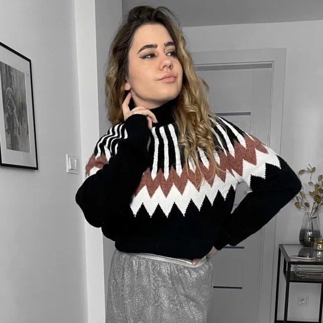 New Ethnic Style Knit Casual Loose Sweater Black - Shop at LoveMi