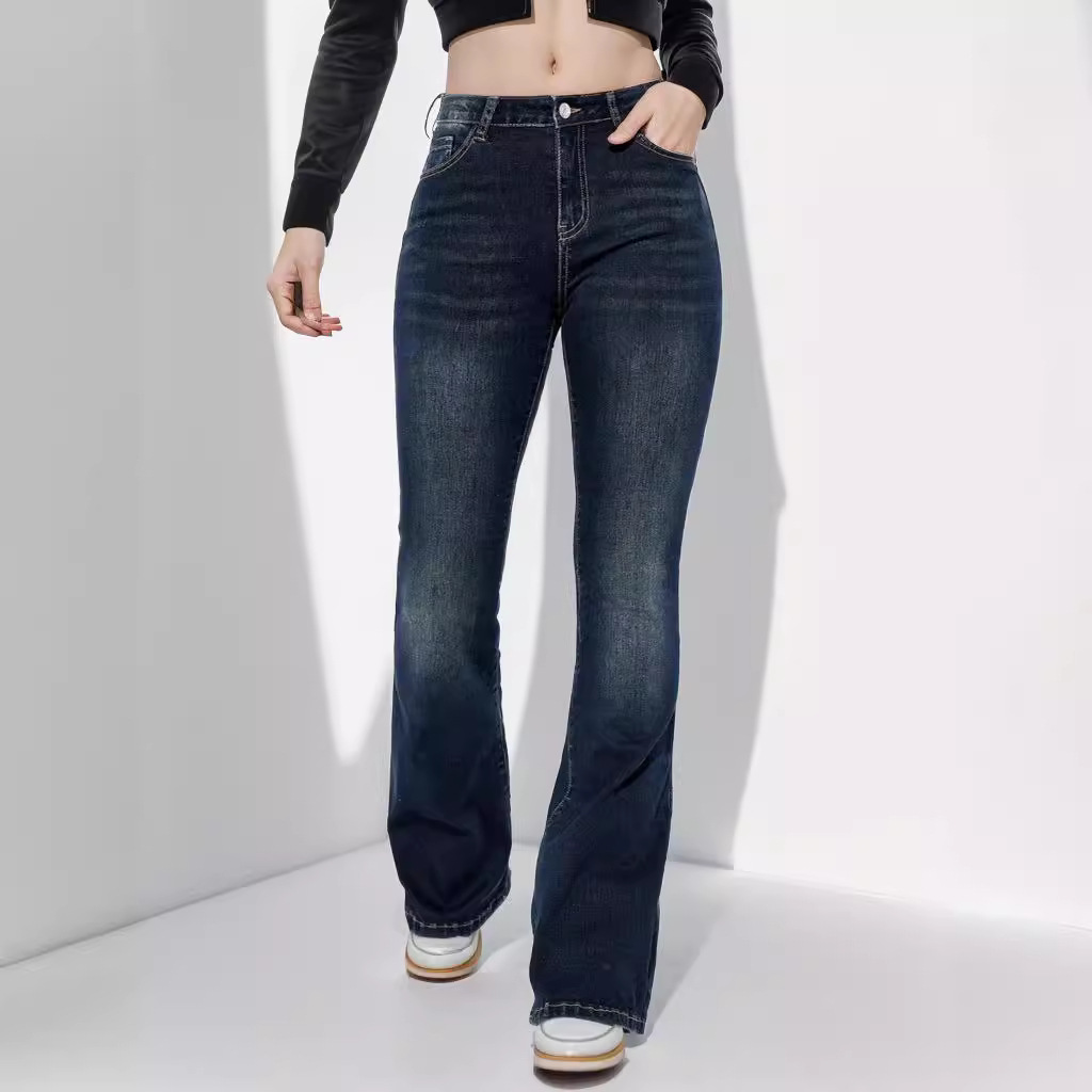 European And American Women's Clothing Jeans High Elastic Slim Jeans - Image 5