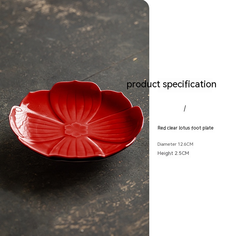 Red Eight Pieces Plate