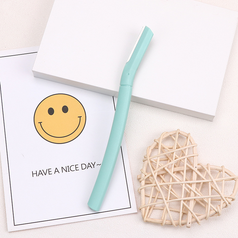 Safety Multi-color Straight Handle Eye-brow Knife