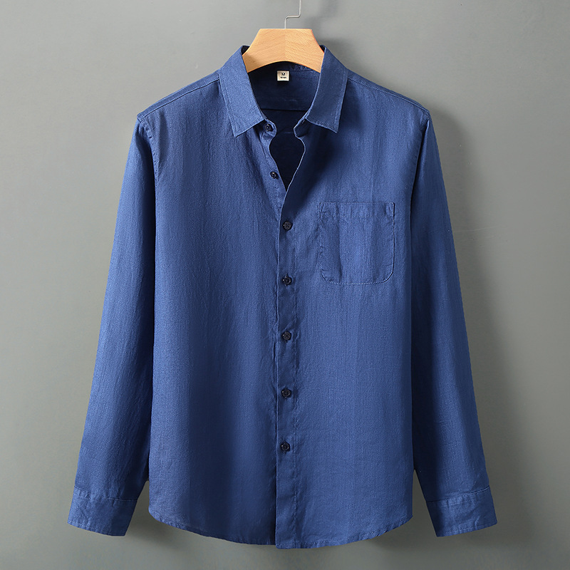 Loose-Fit Linen Long-Sleeve Shirt, picture 4 of 8