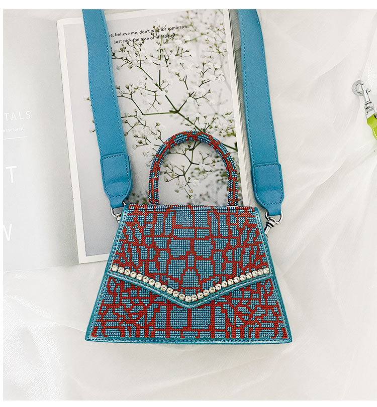 Title 15, Colorful Rhinestone Handheld Small Square Bag C...