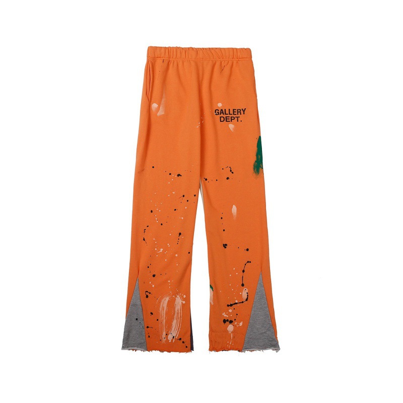 Retro High Street Paint-splashing Style Graffiti Trousers Straight
