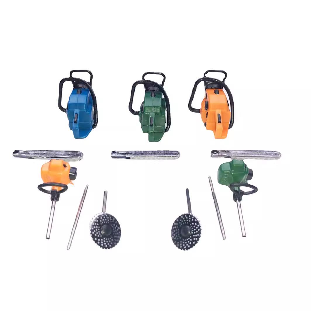 Mini Chainsaw Lawn Mower Food Toy Miniature Scene Decoration