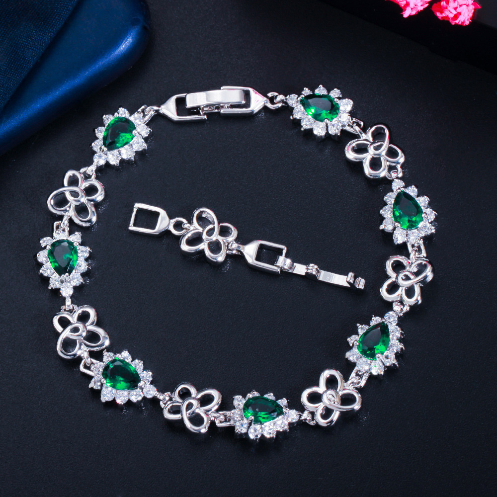Fashionable 18K Gold-Plated Zircon Bracelet