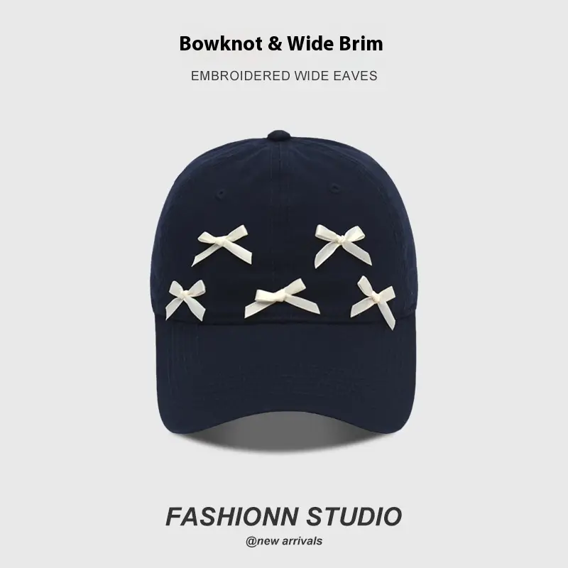 Bow Baseball Cap Female Sweet And Cute