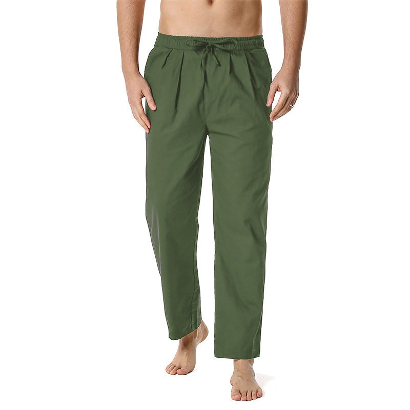 Non-stretch Cotton-linen Casual Regular-length Capri Pants For European And American Youth image 19