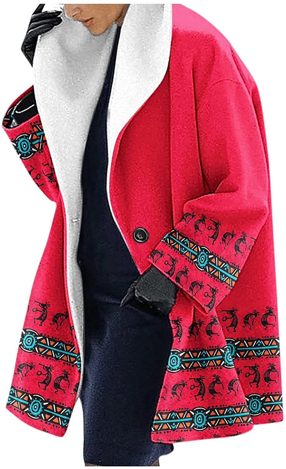 Mid-length Fall And Winter Lapels Loose Casual Hooded Coat - Image 9