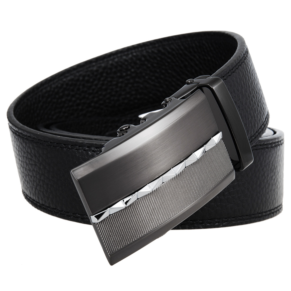 Title 7, New Mens Automatic Buckle Leather Belt