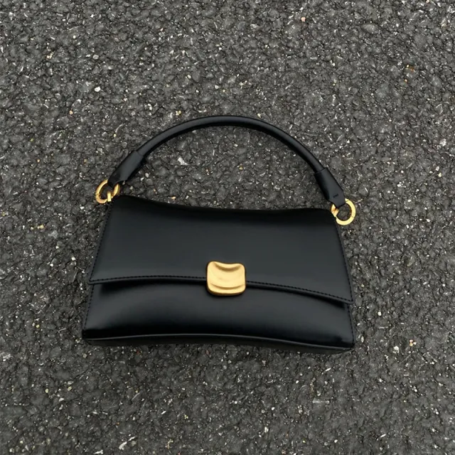 Black Underarm Baguette Bag Portable Crossbody Bag Black - Shop at LoveMi
