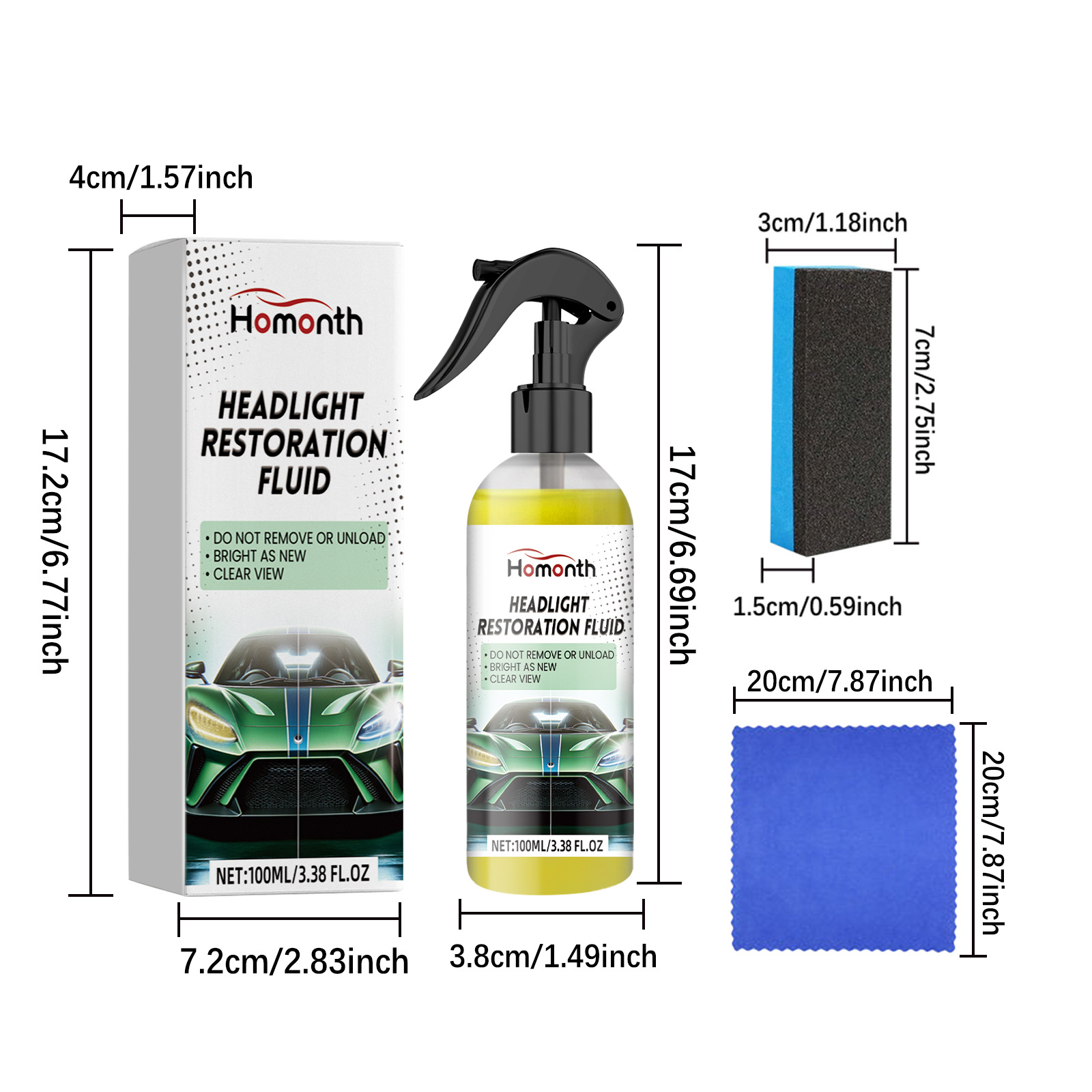 Title 7, Car Headlight Repairing Liquid Brightening Plat...