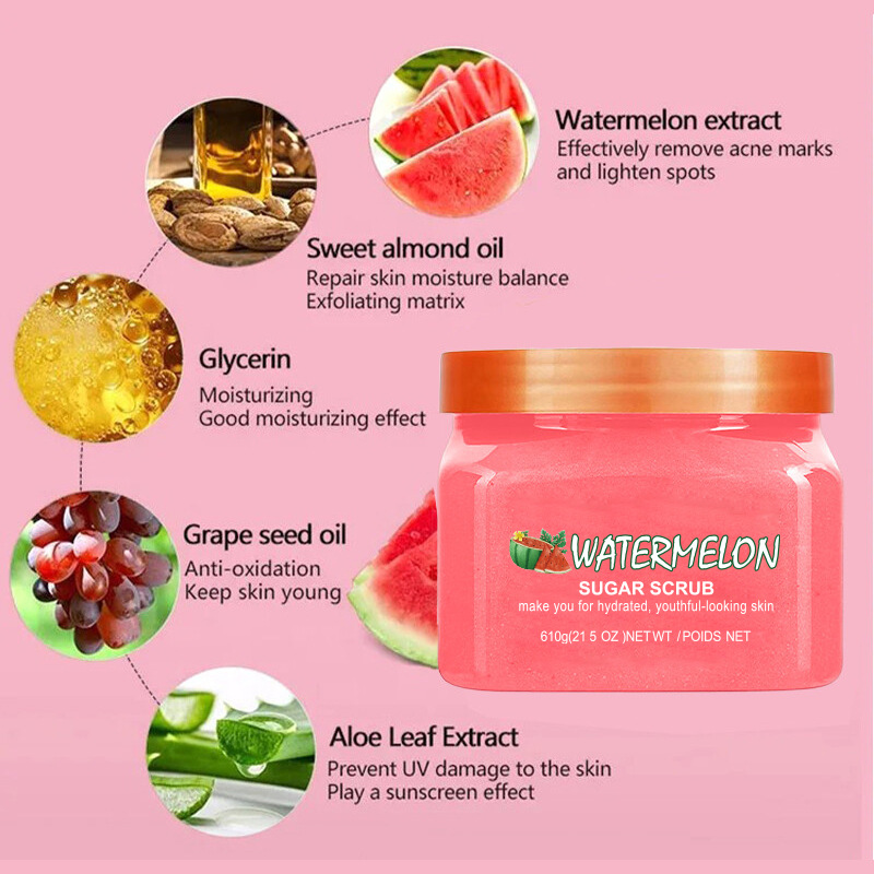Sucrose Moisturizing And Skin Lightening Exfoliating Facial Scrub