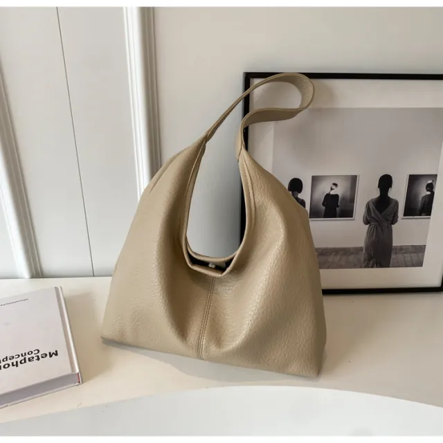 Ins Large Capacity Portable Tote Bag Fashion Commuter Apricot - Shop at LoveMi