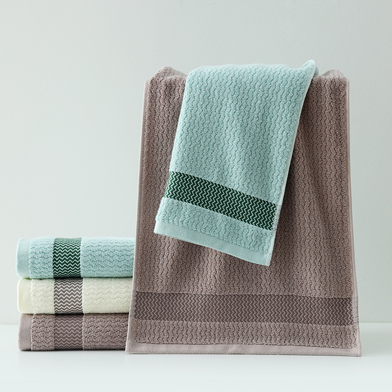 Absorbent Thickened Water-pattern Face And Body Towels For Everyday Home Use