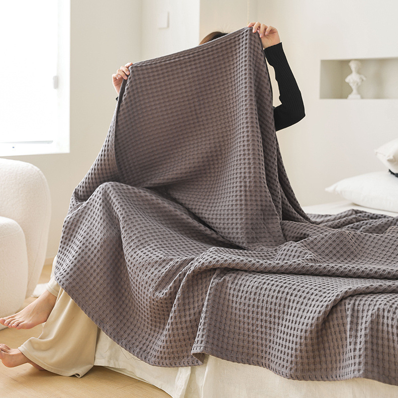 Cotton SingleDouble Waffle-Weave Towel Blanket