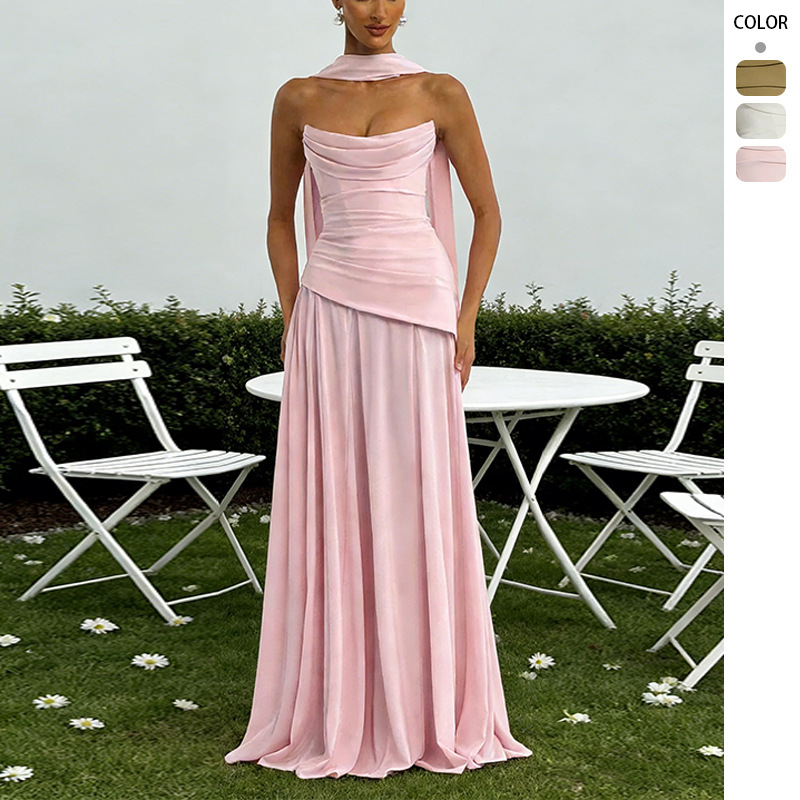 Women's Irregular Strapless Bandage Dress