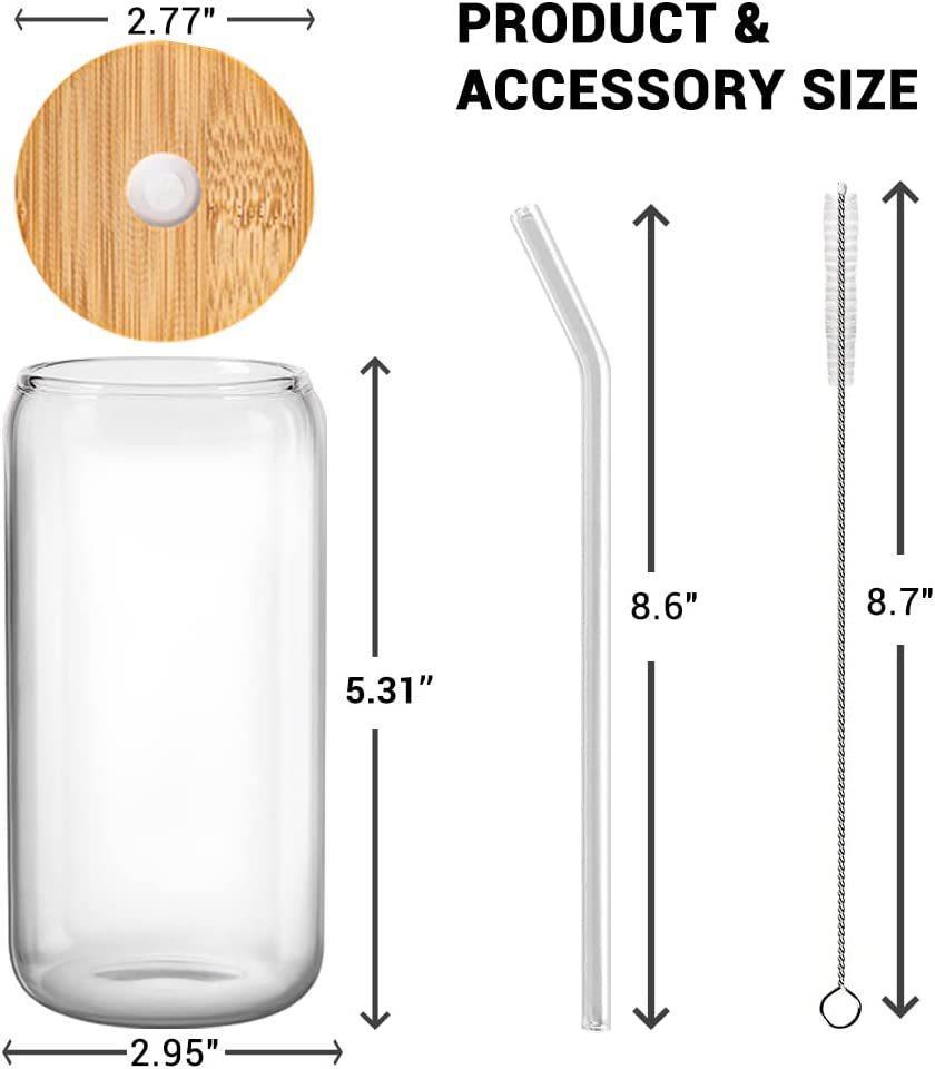 Title 1, 16oz Borosilicate Heat-resistant Coke Juice Dri...