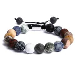 Stone Solar System Eight Planets Bracelet - Type A Double Line Preparation - View 1
