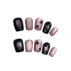 Style Cat Eye Focus Nail Sticker - Pink Focus Short T - View 1