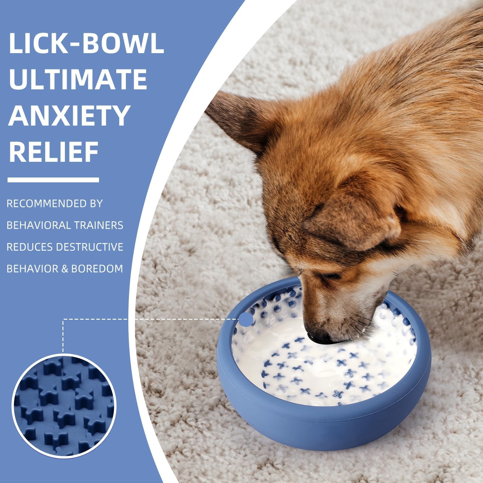 Anti-slip Frozen Licking Bowl For Cats And Dogs To Help Relieve Anxiety
