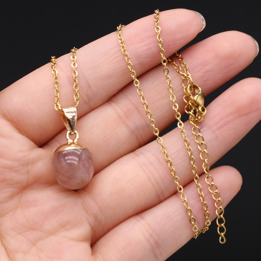 Exquisite Natural Semi-precious Stone Handmade Alloy Necklace