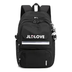 Ins Backpack Large Capacity College Style - Black - View 1