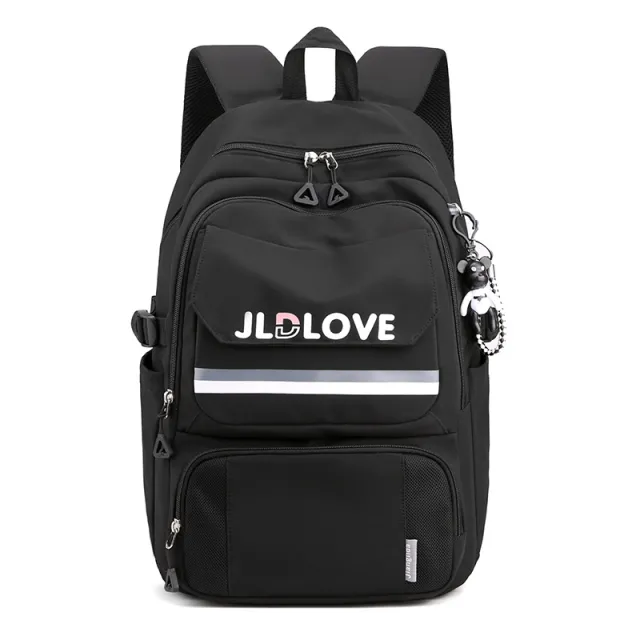 Ins Backpack Large Capacity College Style Black - Shop at LoveMi