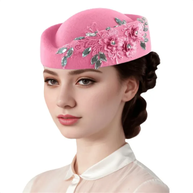 European And American Retro Felt Tam o' shanter Pink - Shop at LoveMi