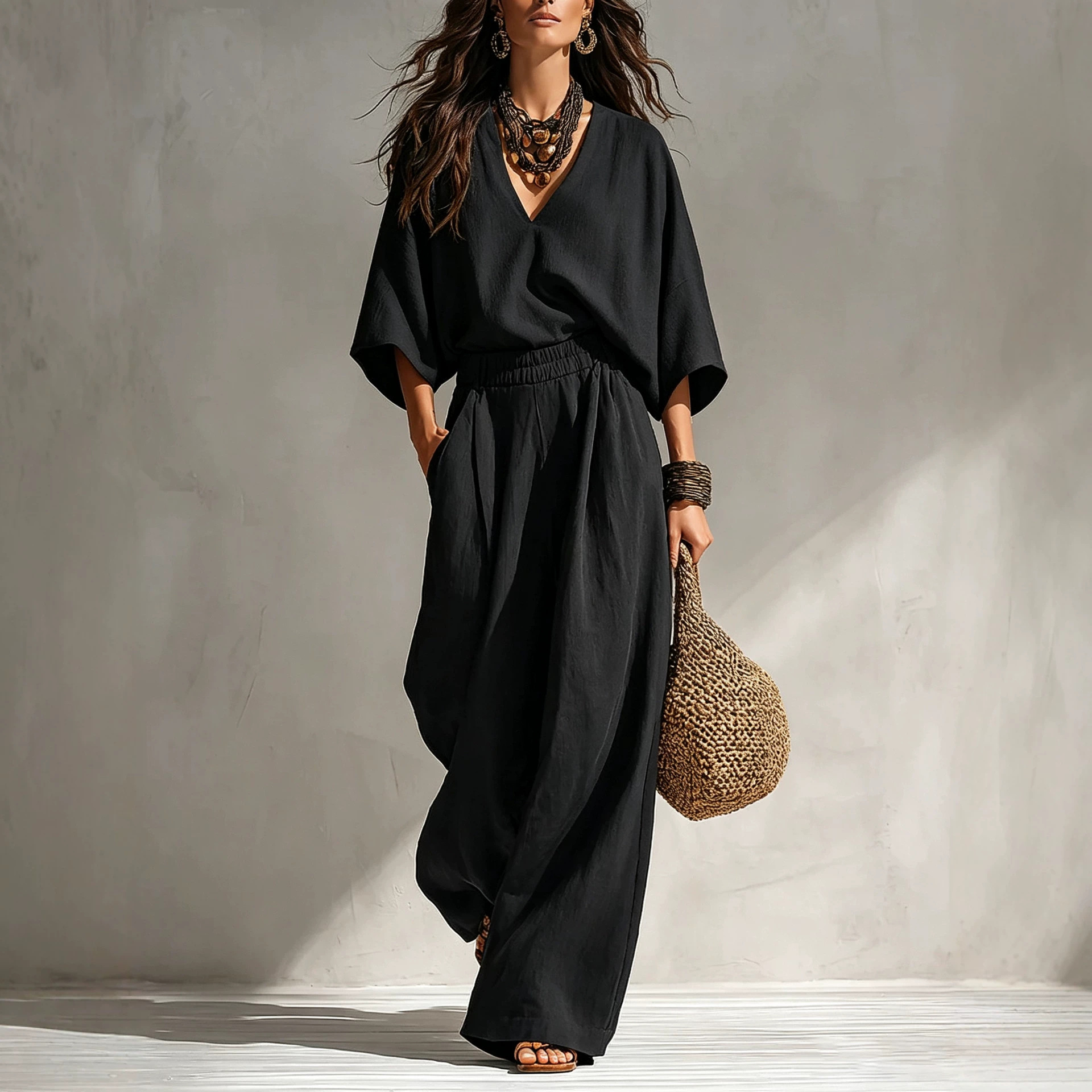 European And American Bohemian Linen Holiday Set