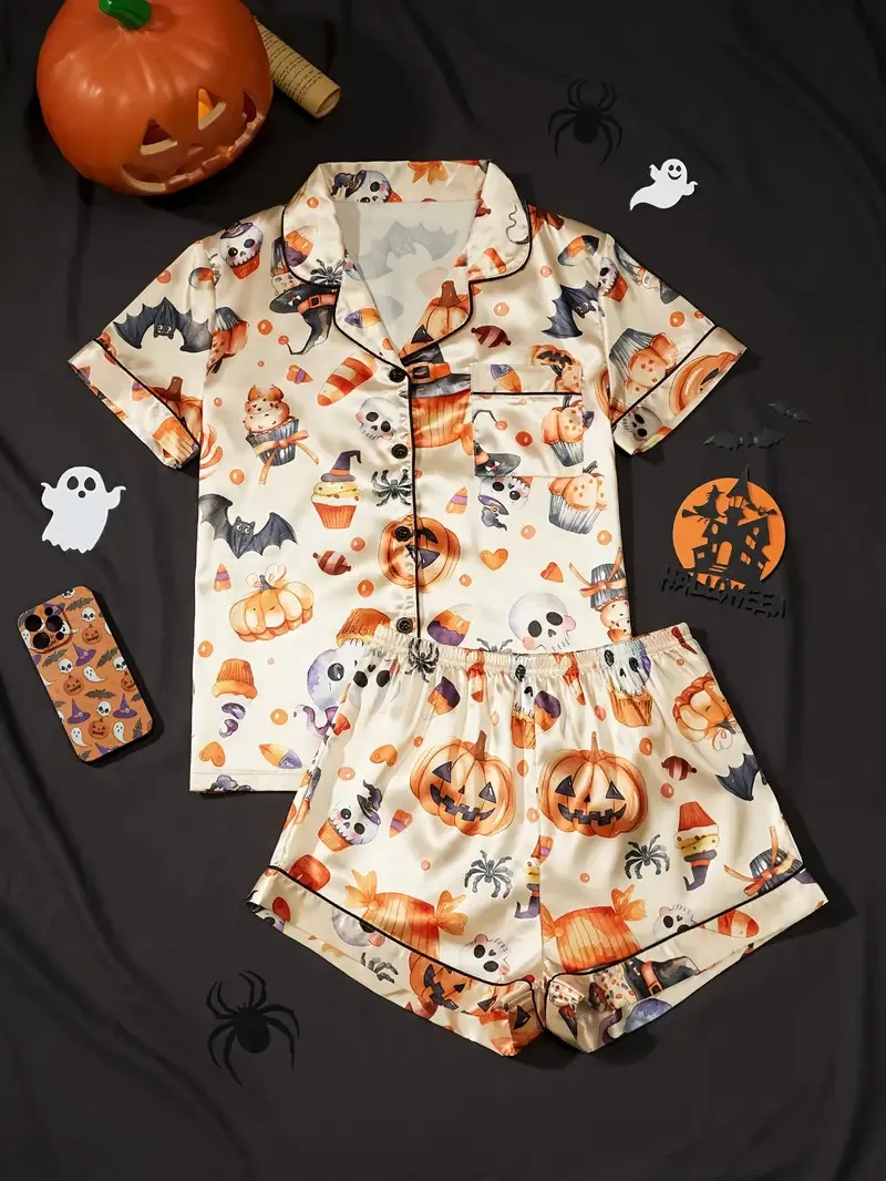 Pajamas Women's Short Sleeve Summer Loungewear - Style08-3Xl