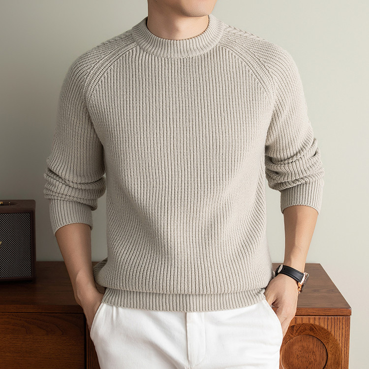 Round Neck Solid Color Trendy Comfortable And Soft