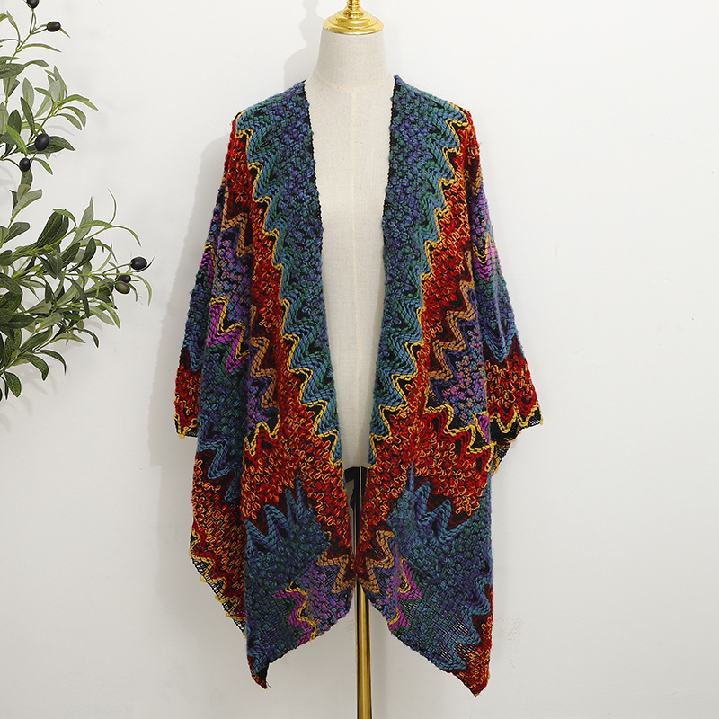 Bohemian Pocket Knit Shawl Outer Match