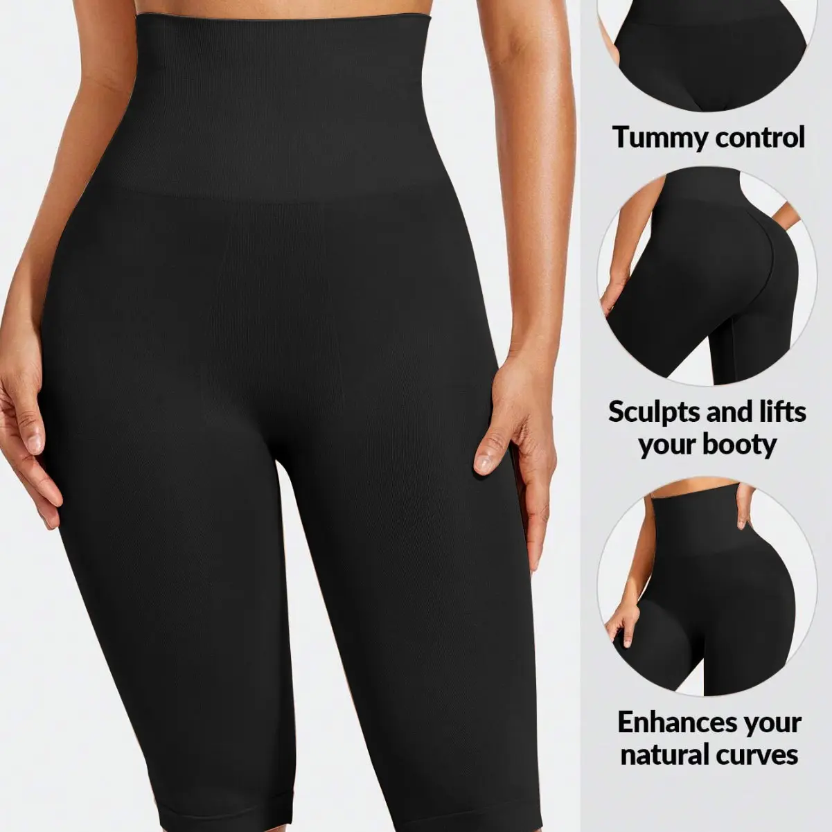 Yoga Capri Pants Seamless High-elasticity Tight-fit High-waisted