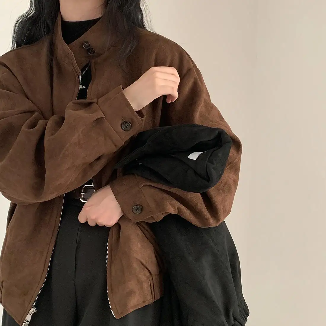 Autumn Winter Retro Warm Deerskin Velvet Double